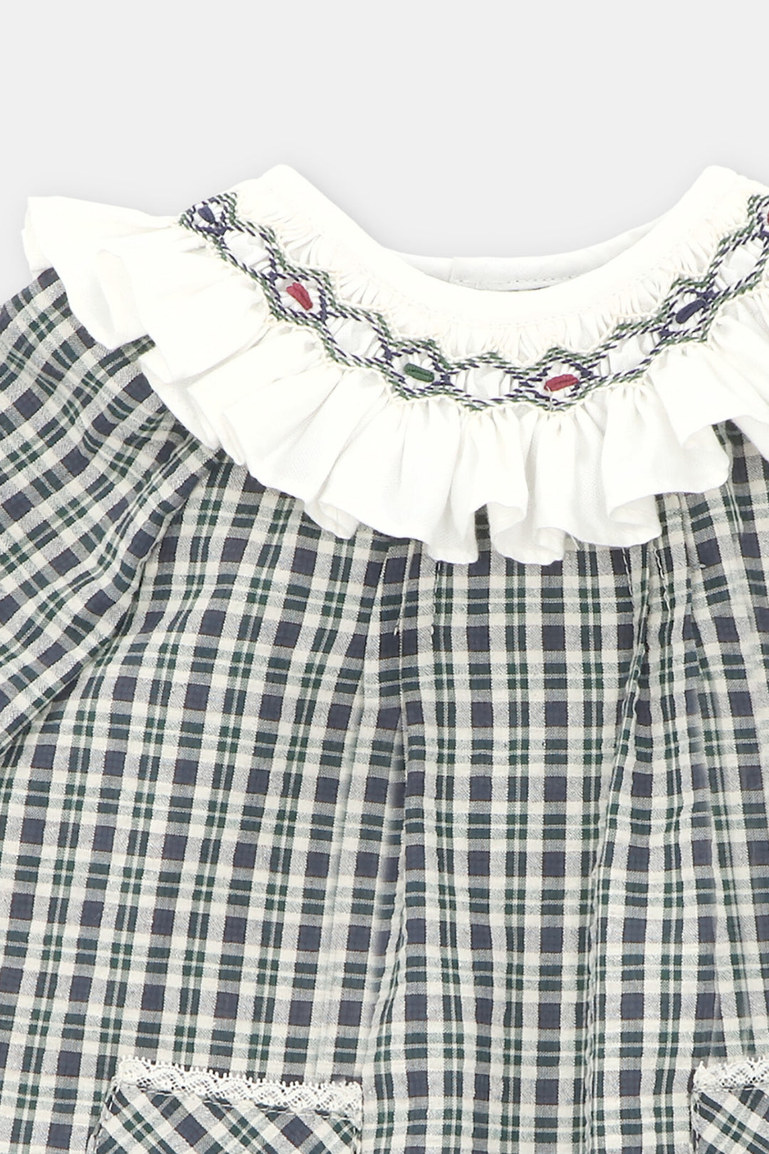 "Arabella" Navy Tartan Dress & Bloomers