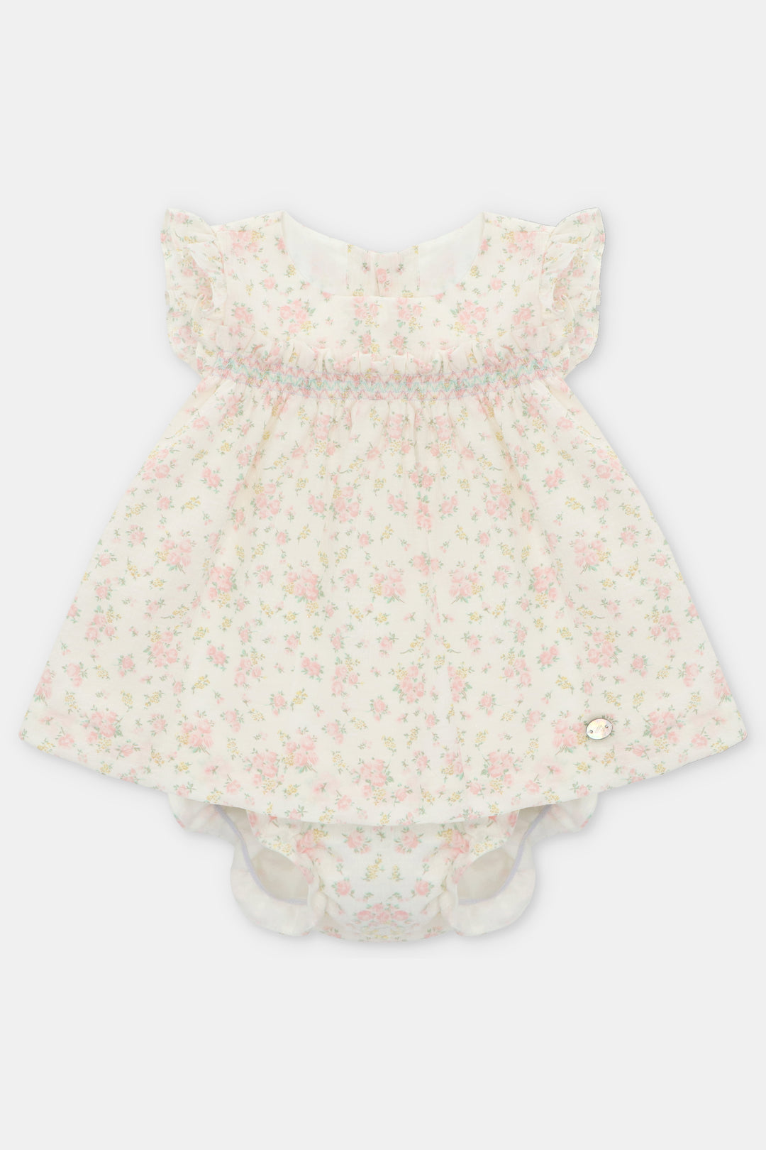 "Isadora" Floral Seersucker Dress & Bloomers