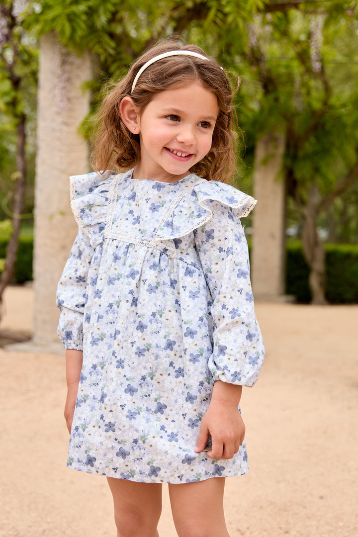 "Amélie" Powder Blue Floral Dress