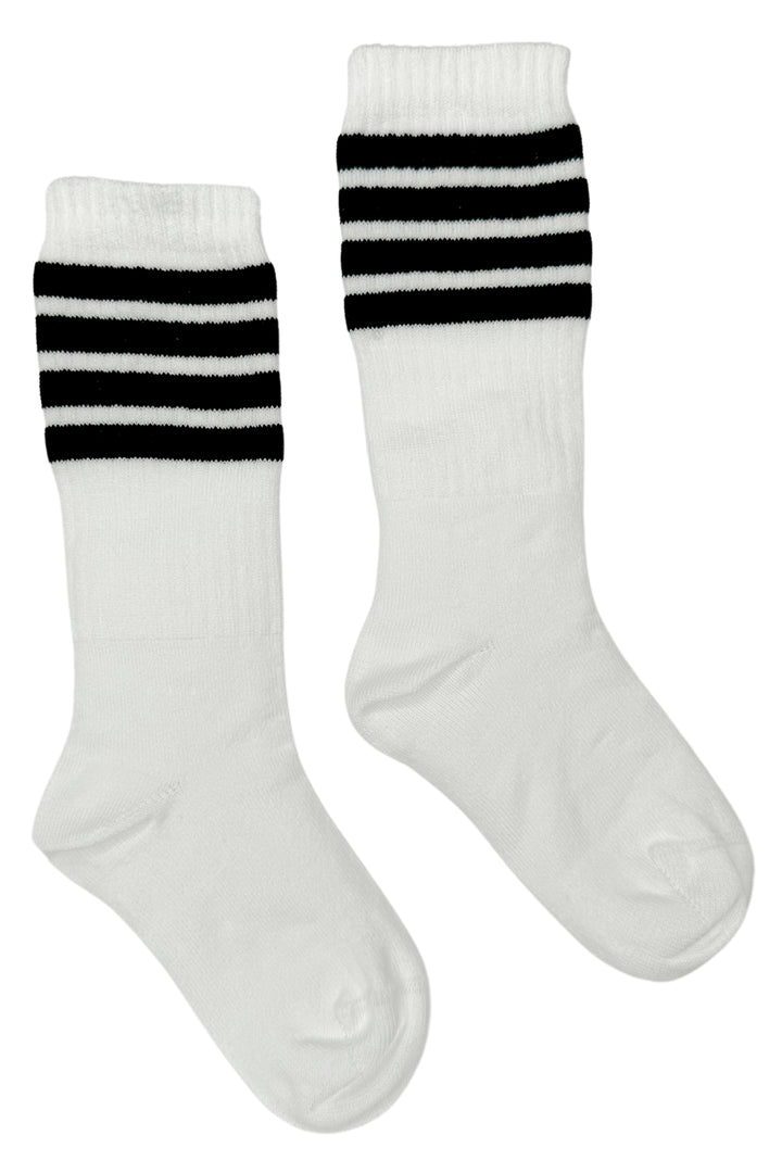 Black Stripe Knee High Sport Socks