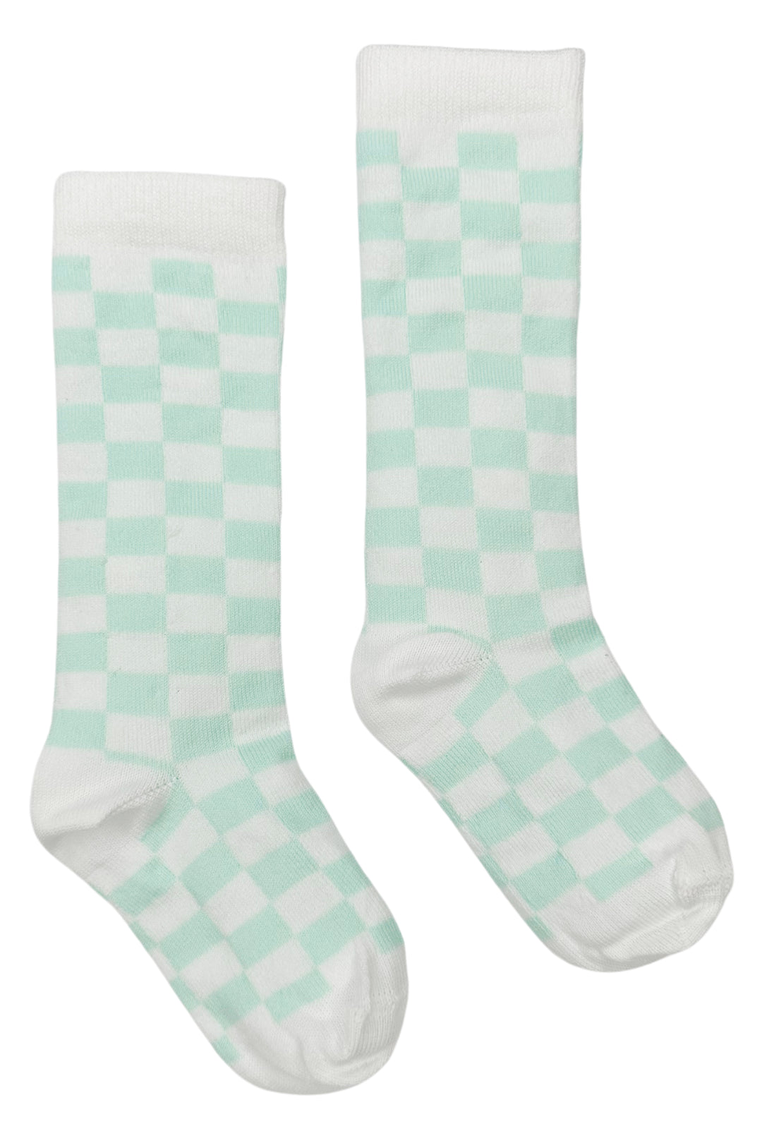 Black Checkerboard Knee High Socks