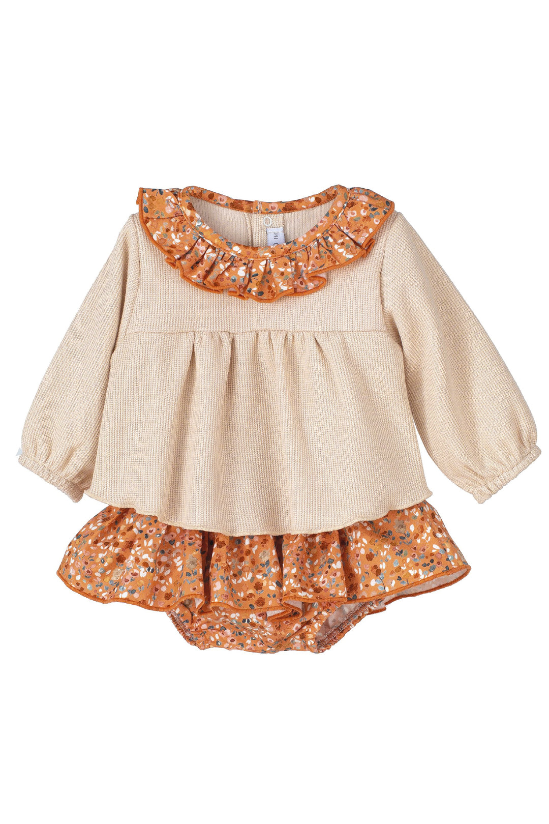 Calamaro "Vivienne" Terracotta Floral Blouse & Bloomers | Millie and John