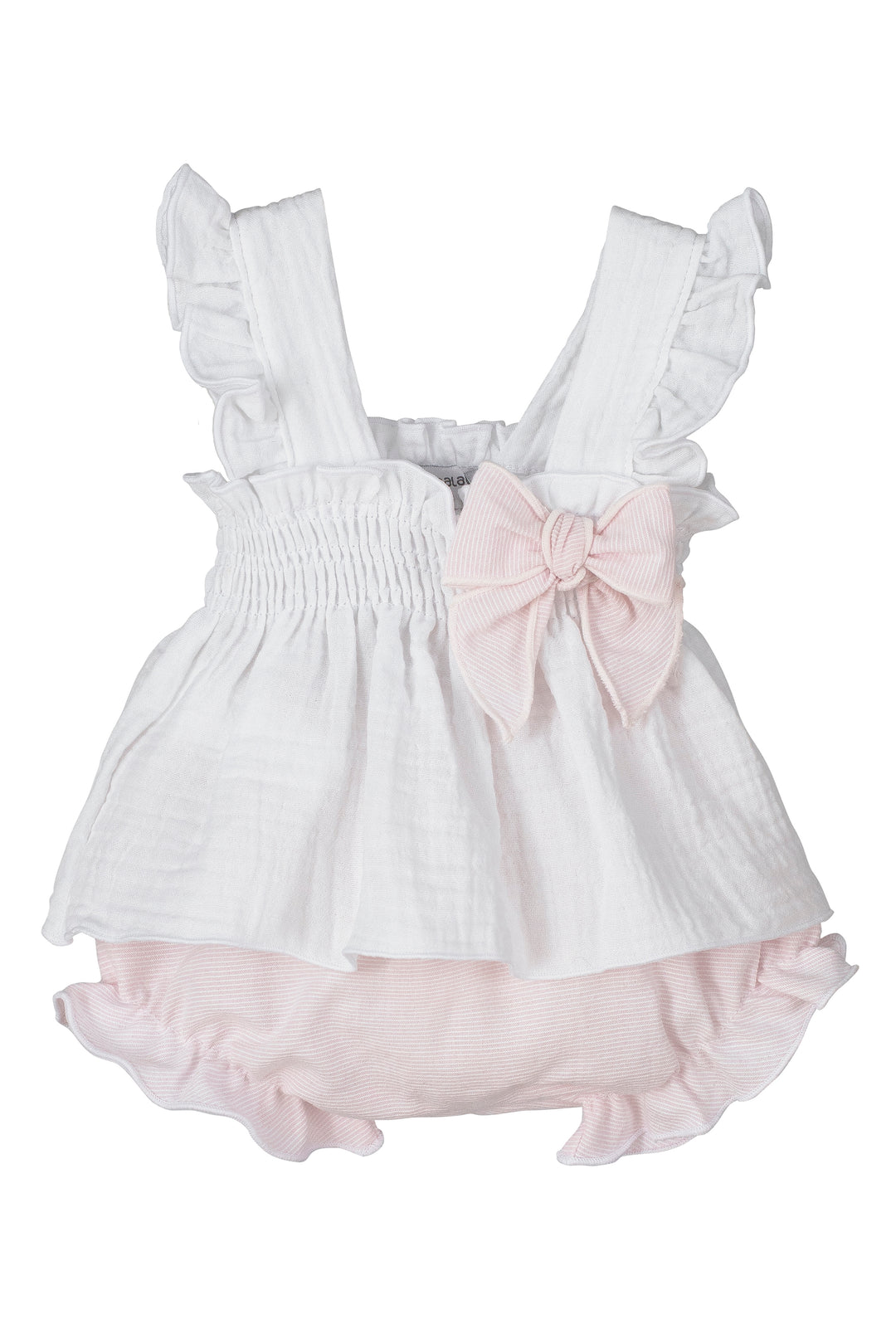 Calamaro PREORDER "Olivia" Cheesecloth Blouse & Pink Bloomers | Millie and John