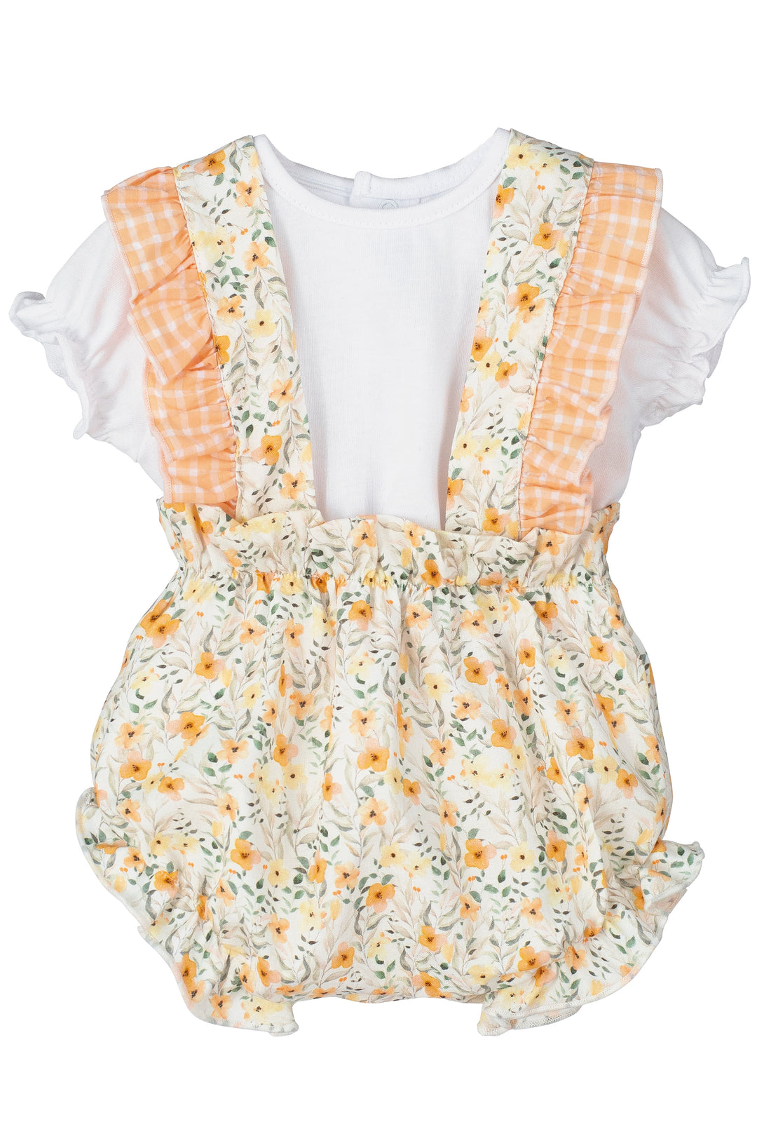 Calamaro PREORDER "Aria" Peach Floral Blouse & Bloomers | Millie and John
