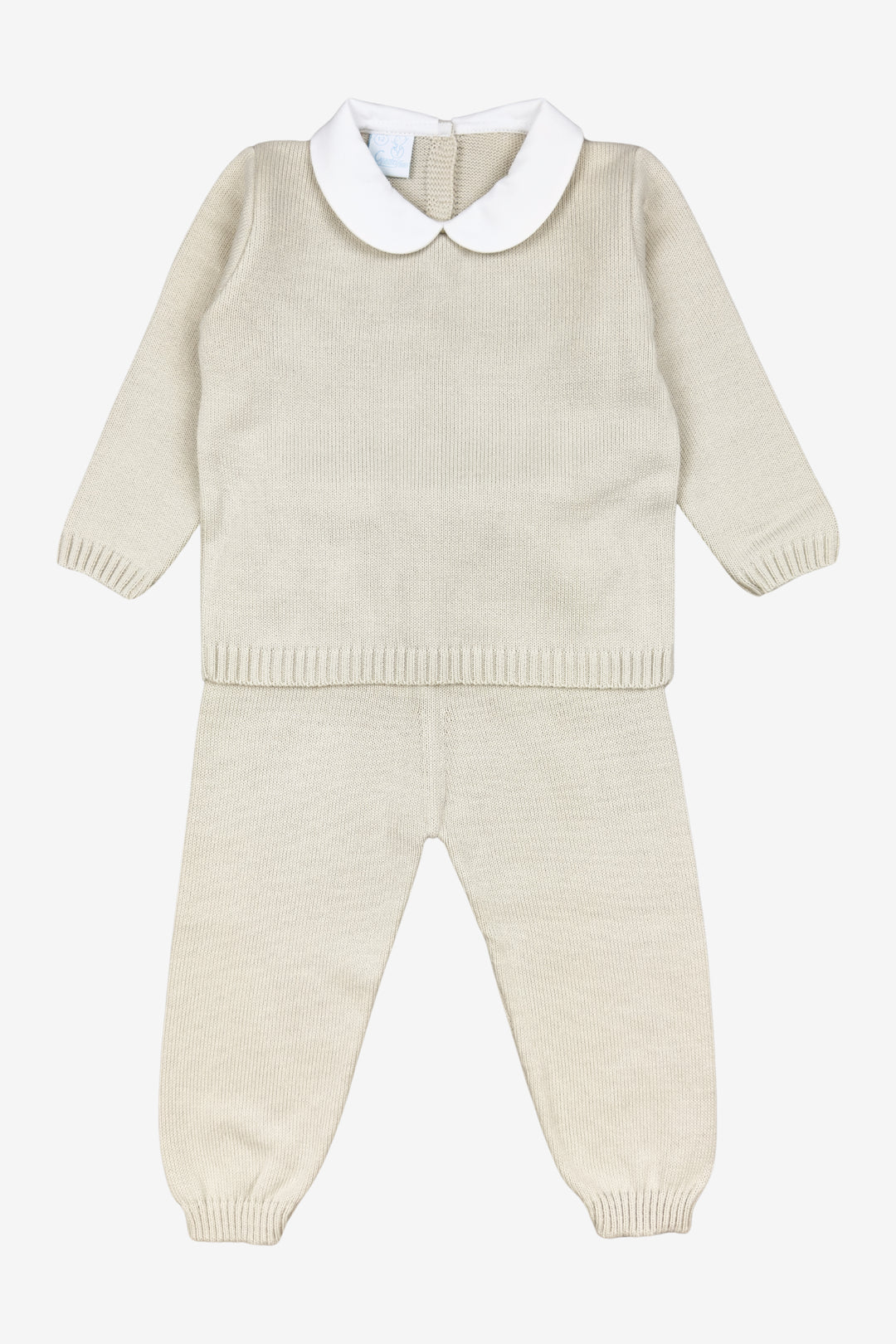 "Freddie" Sand Knitted Top & Trousers