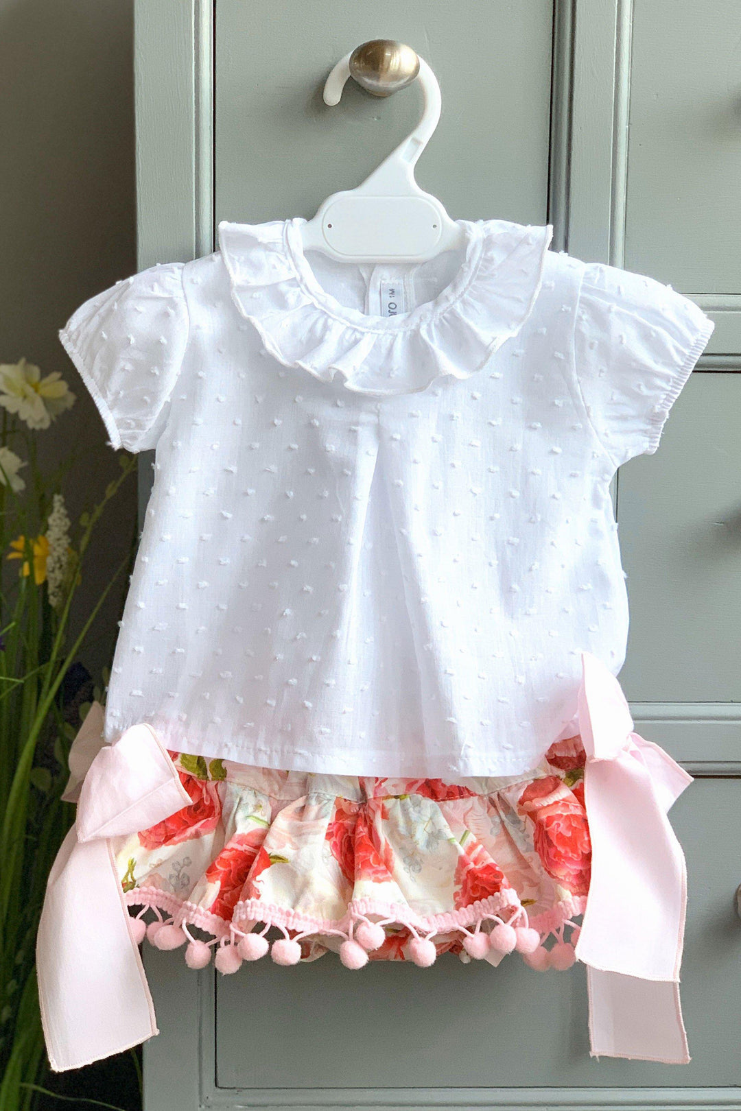 Phi Rose Print Bow Bloomers | Millie and John