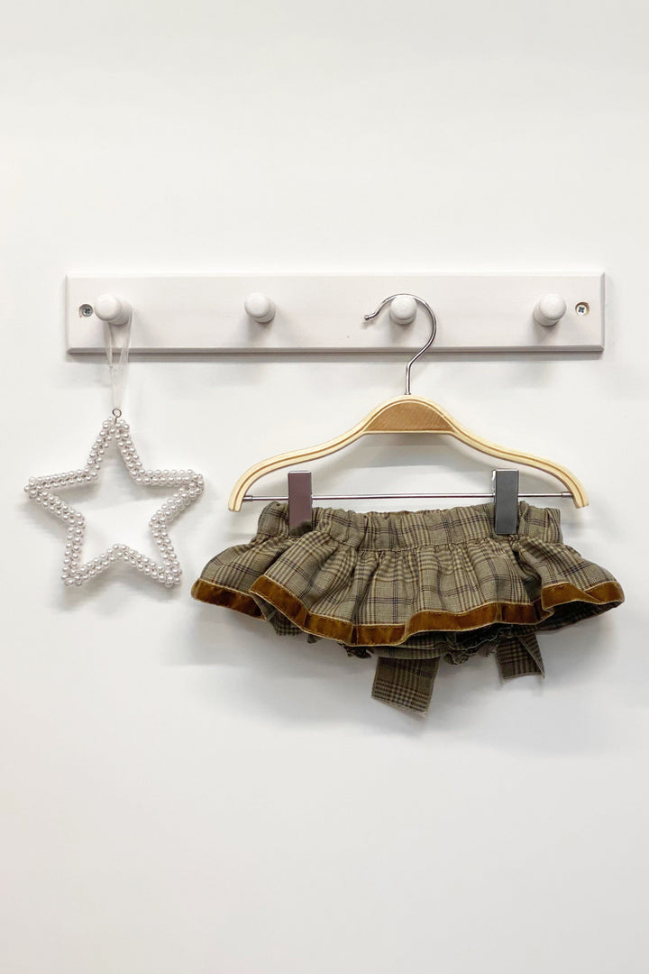 Beige Tartan Bow Bloomers