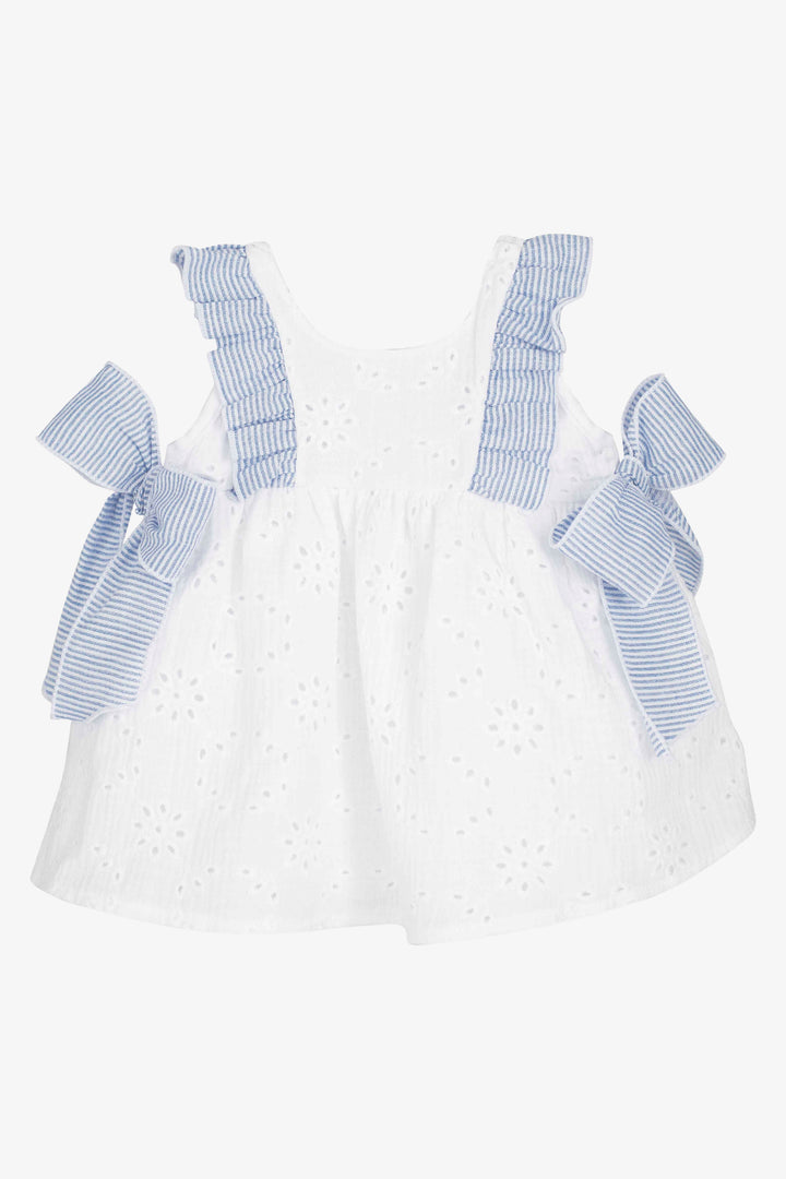 "Iris" White Broderie Anglaise Dress