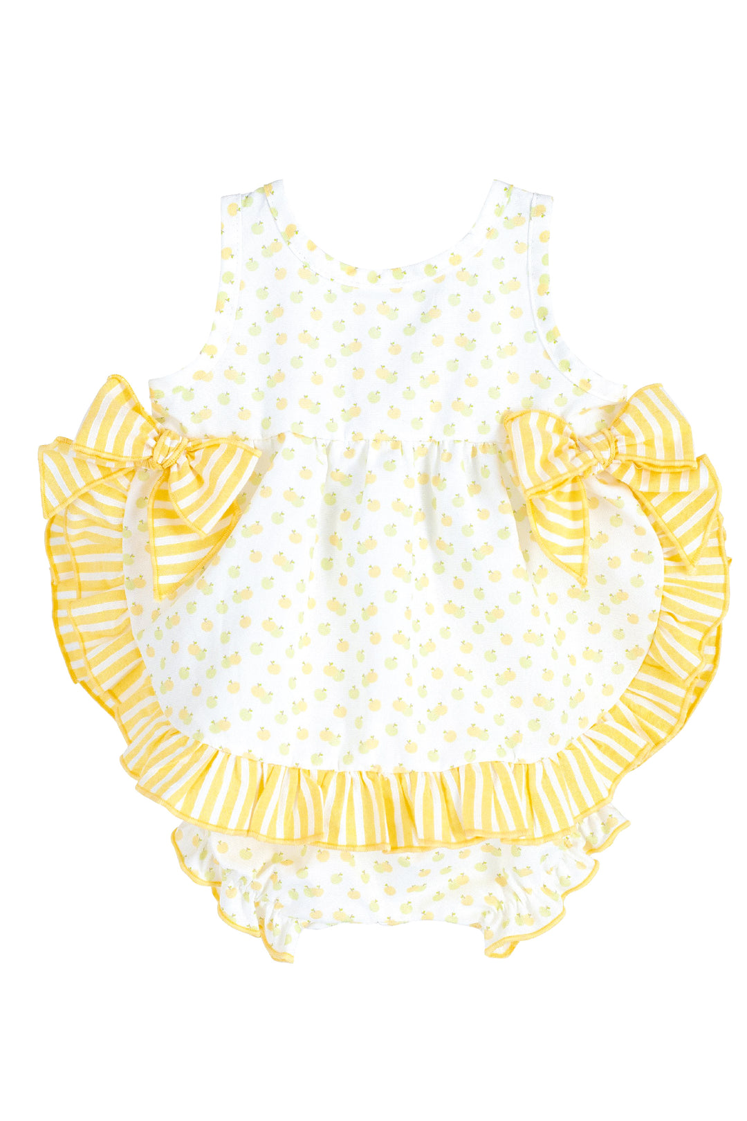 "Ottilie" Lemon Apple Print Dress & Bloomers