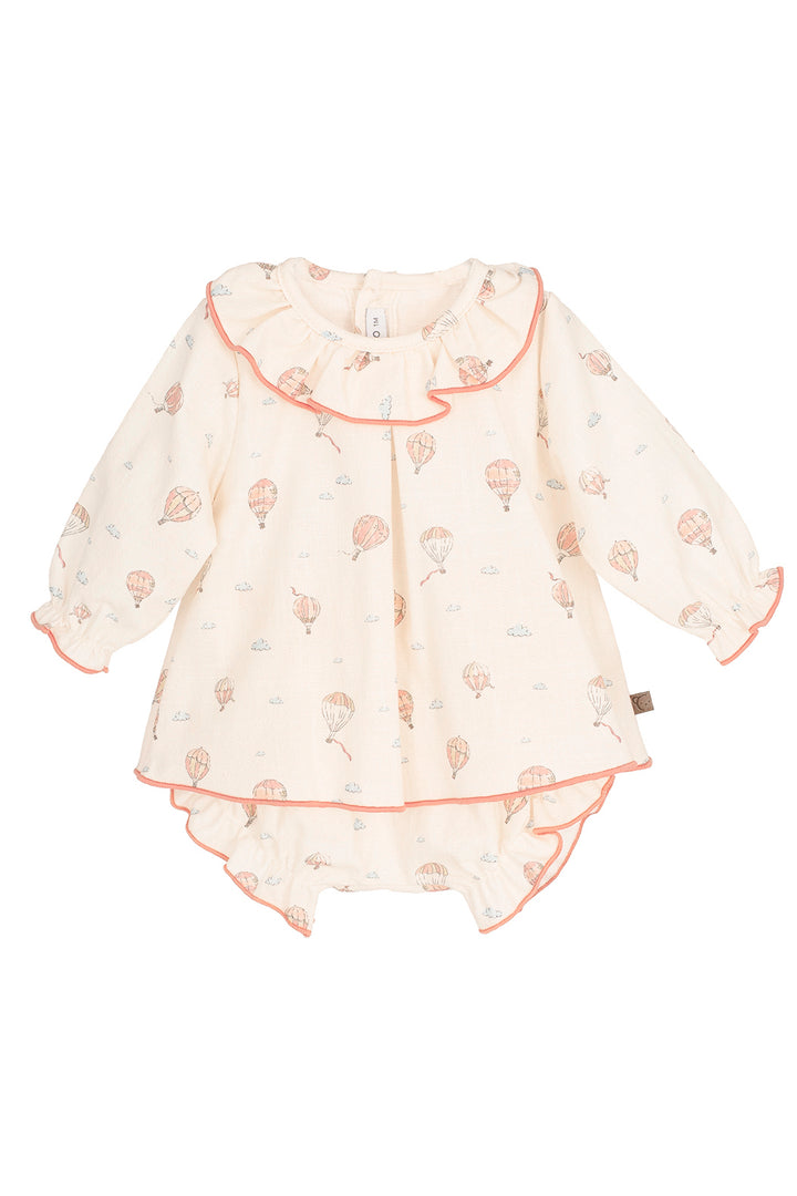 "Sylvie" Dusky Coral Hot Air Balloon Dress & Bloomers