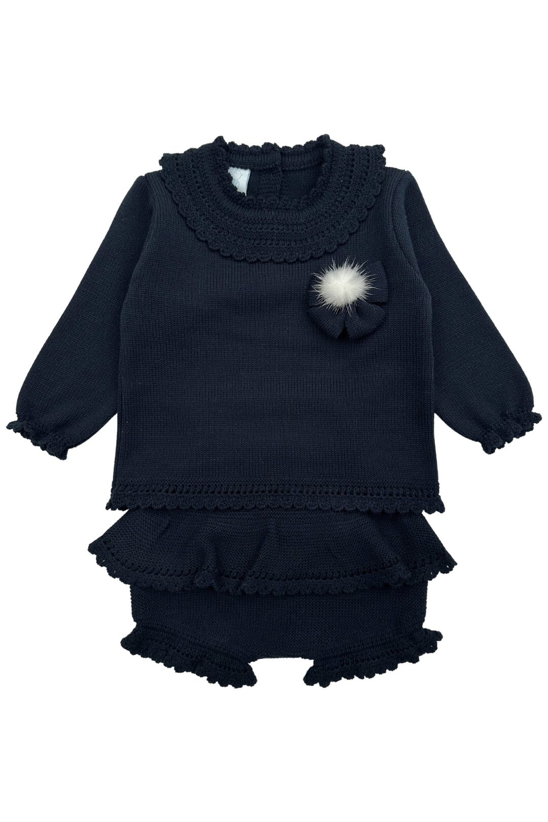 Granlei "Aida" Navy Knit Top & Shorts | Millie and John