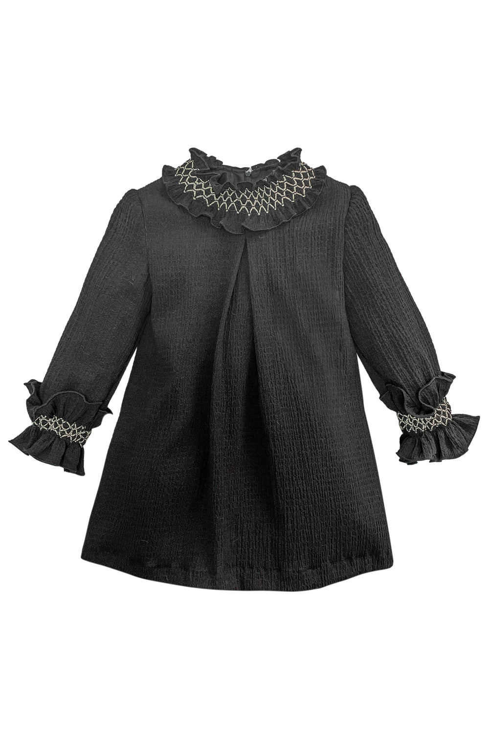 Eve Children "Marlena" Black Cheesecloth Smocked Dress | Millie and John