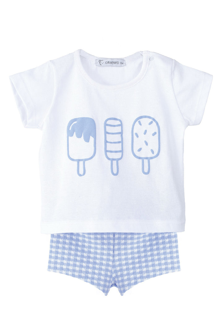 "Sidney" Blue Ice Lolly T-Shirt & Swim Shorts