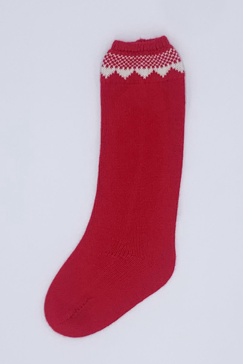 Rahigo PREORDER Red Knee High Socks | Millie and John