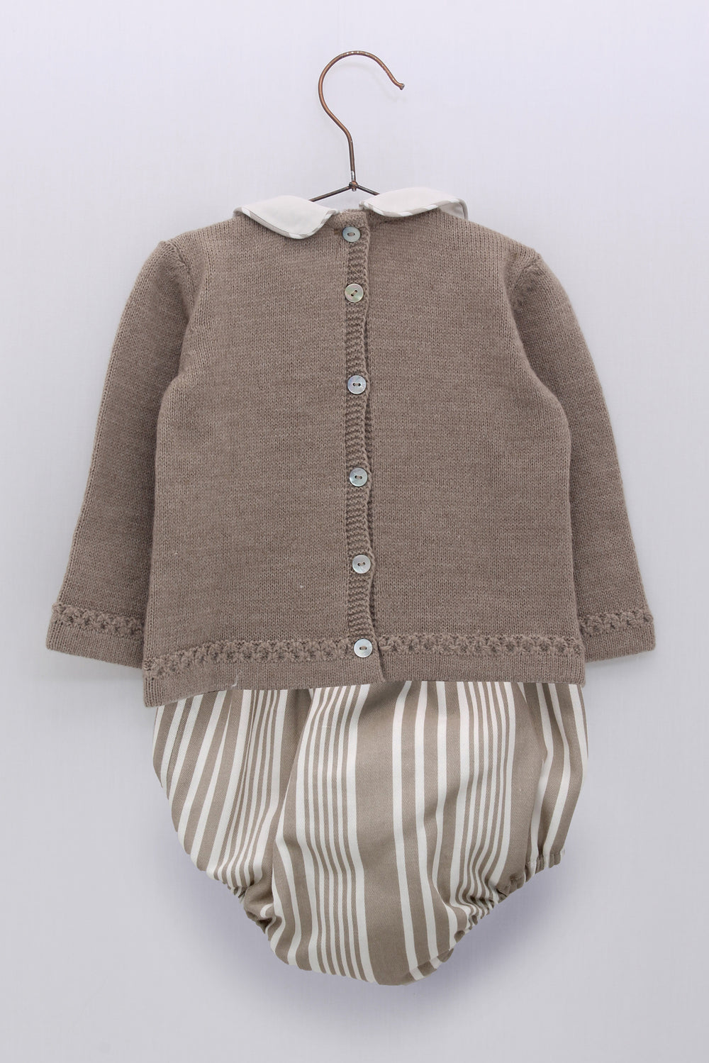 Foque PREORDER "Donald" Taupe Knit Bunny Top & Jam Pants | Millie and John