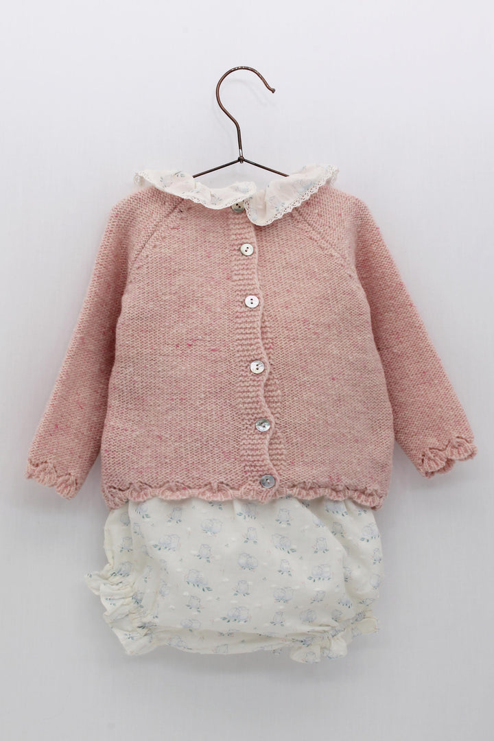 Foque PREORDER "Alyssa" Pink Knit Owl Top & Bloomers | Millie and John