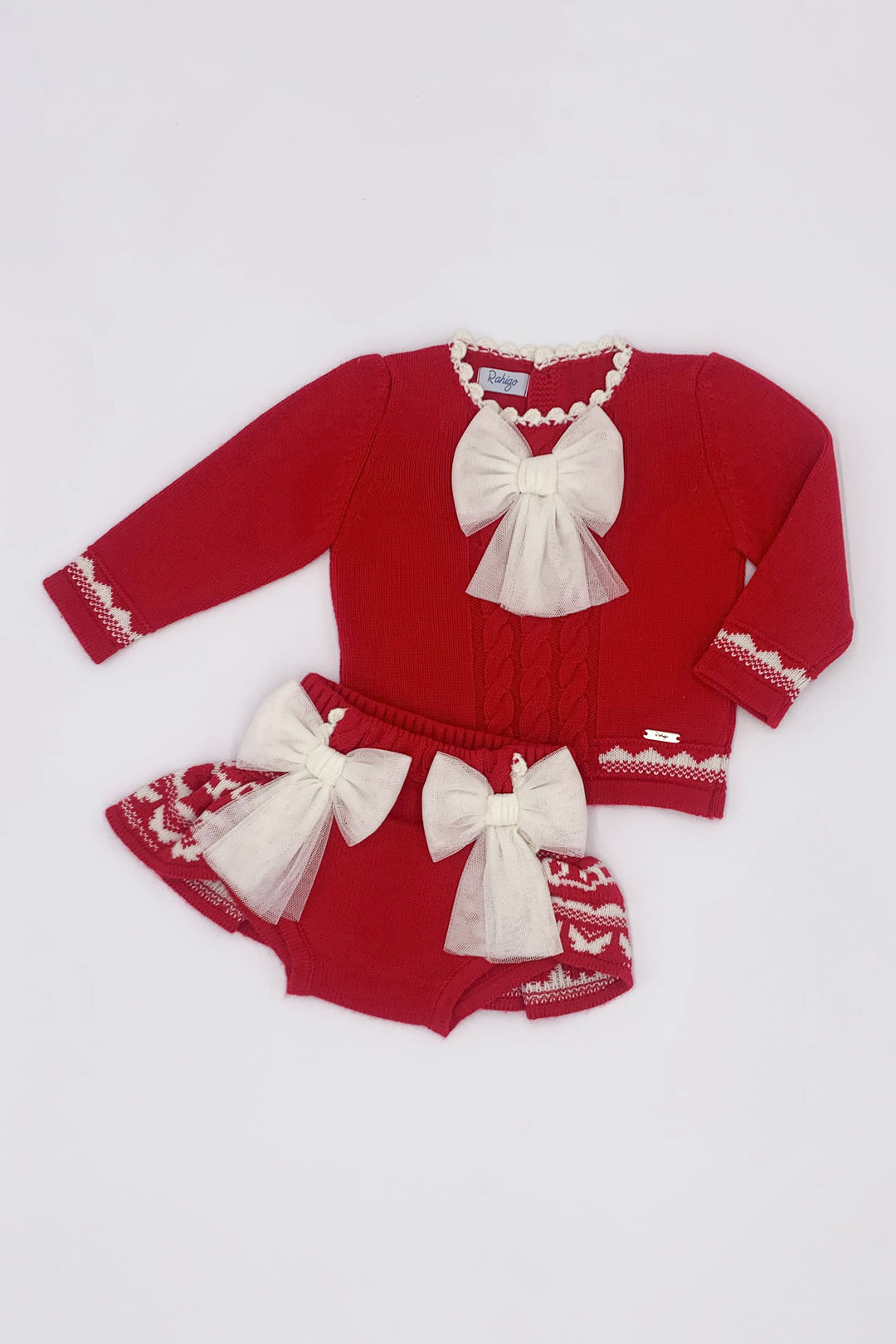 Rahigo PREORDER "Seraphina" Red Knit Top & Bloomers | Millie and John
