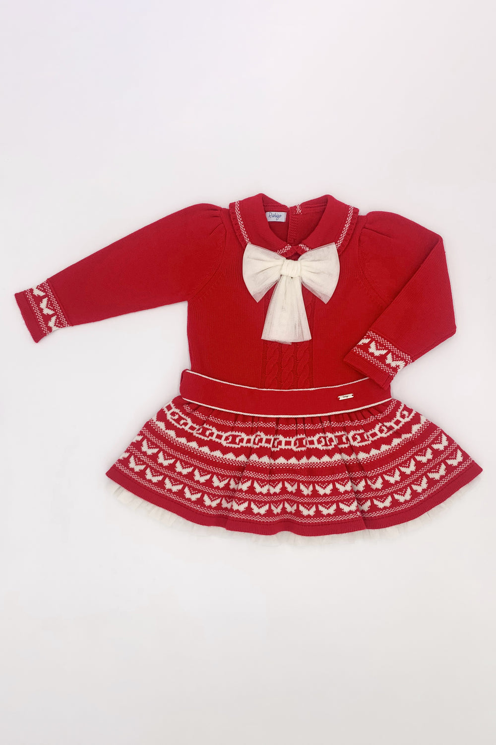 Rahigo PREORDER "Scarlett" Red Knit Drop Waist Dress | Millie and John