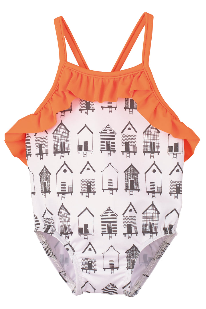 Calamaro PREORDER "Clover" Orange & Grey Beach Hut Swimsuit | Millie and John