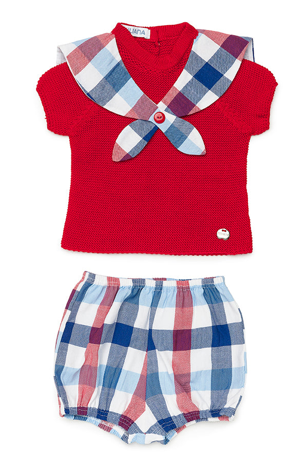 Juliana "Benedict" Red Knit Sailor Top & Jam Pants | Millie and John