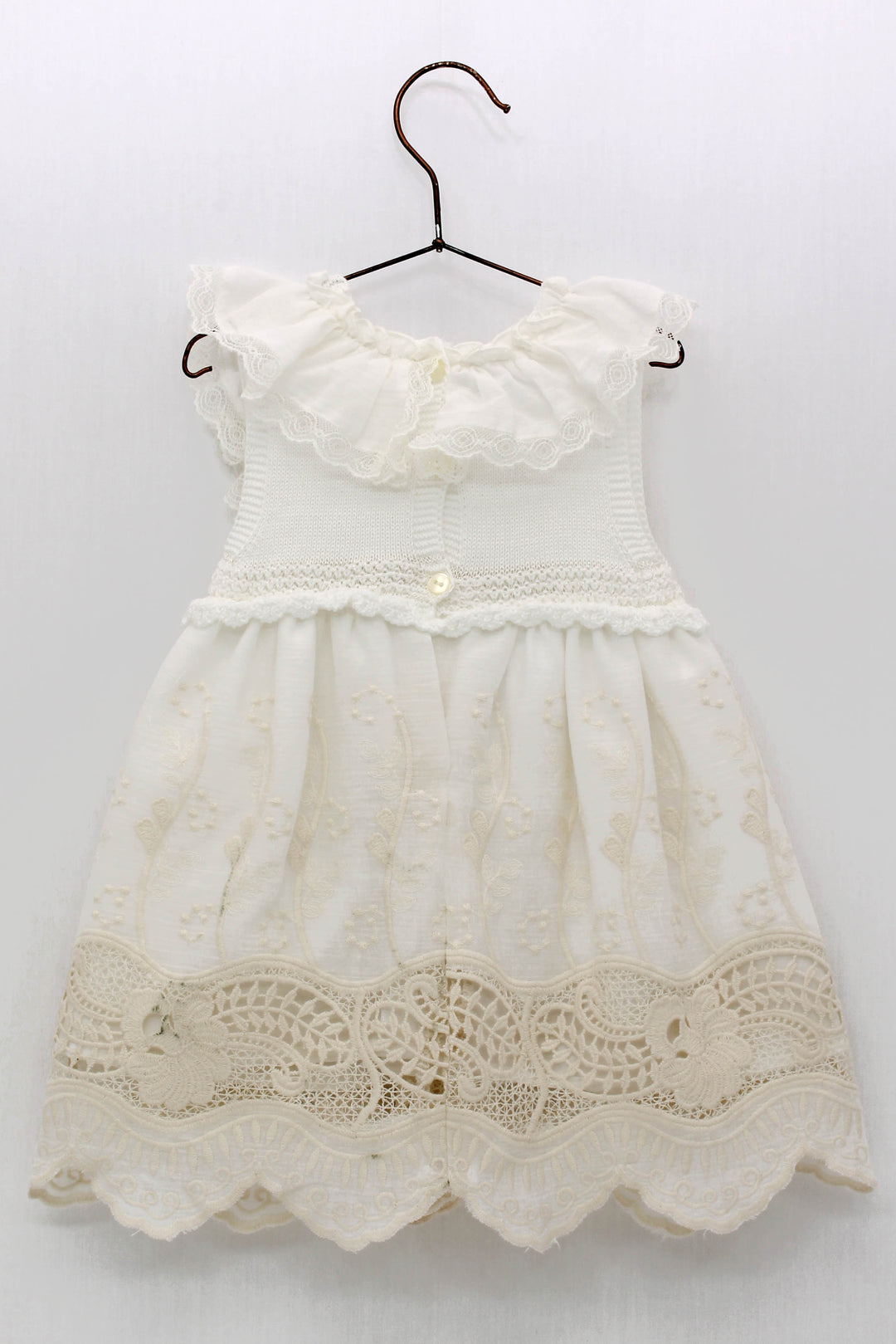 Foque "Priscilla" Ivory Knit Lace Dress | Millie and John