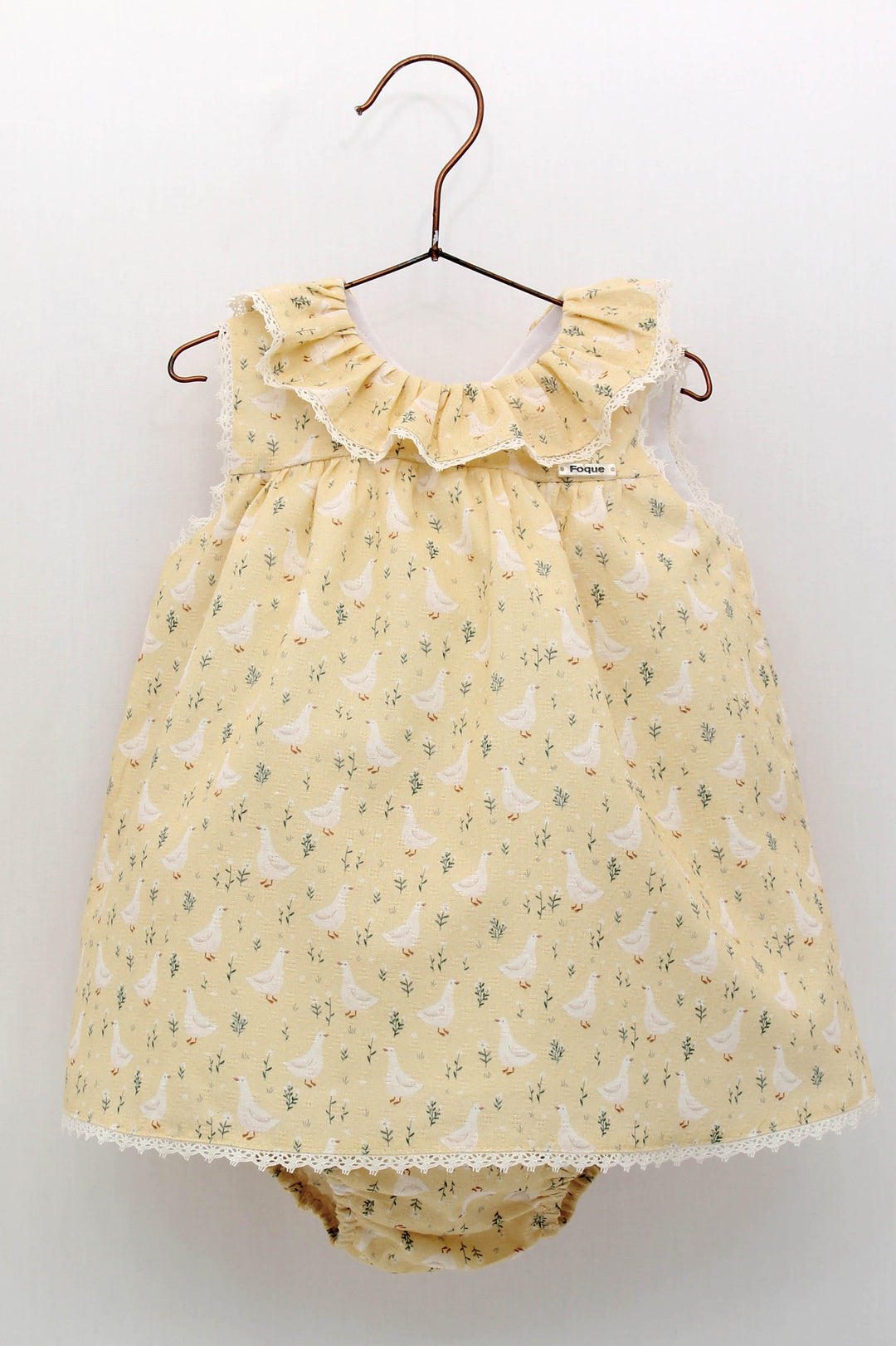Foque "Paloma" Lemon Duck Print Dress & Bloomers | Millie and John