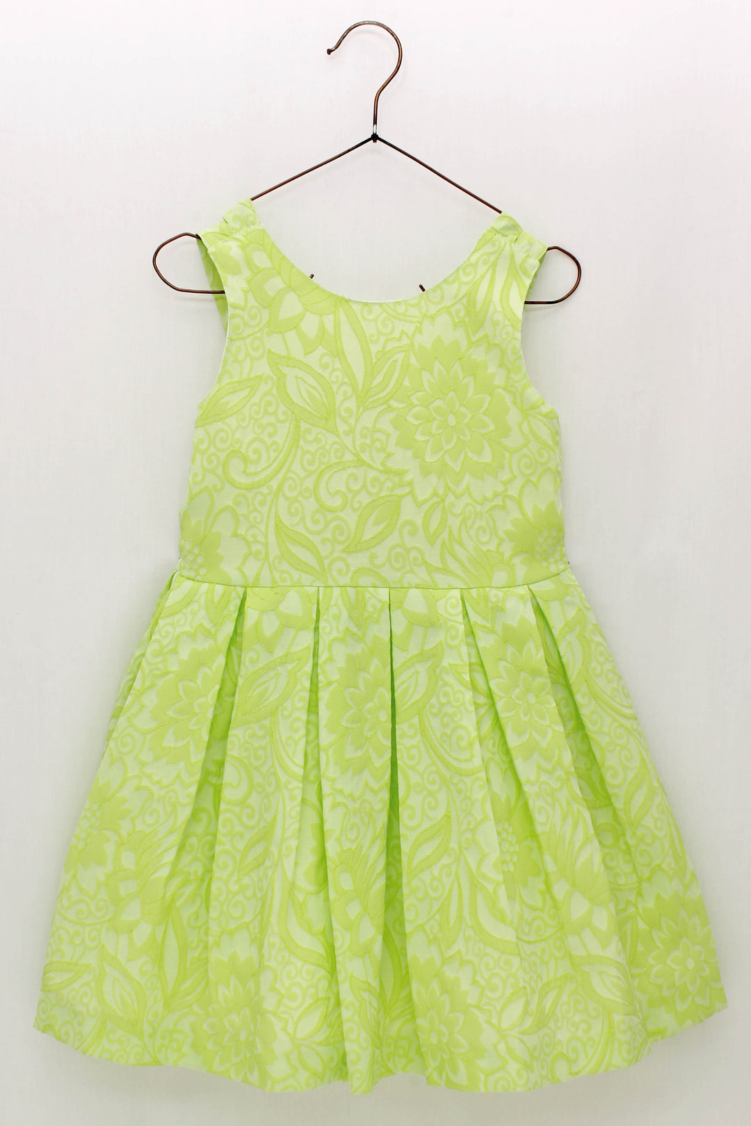 Foque PREORDER "Persephone" Lime Green Floral Dress | Millie and John