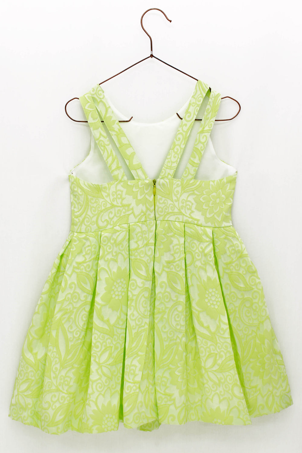 Foque PREORDER "Persephone" Lime Green Floral Dress | Millie and John