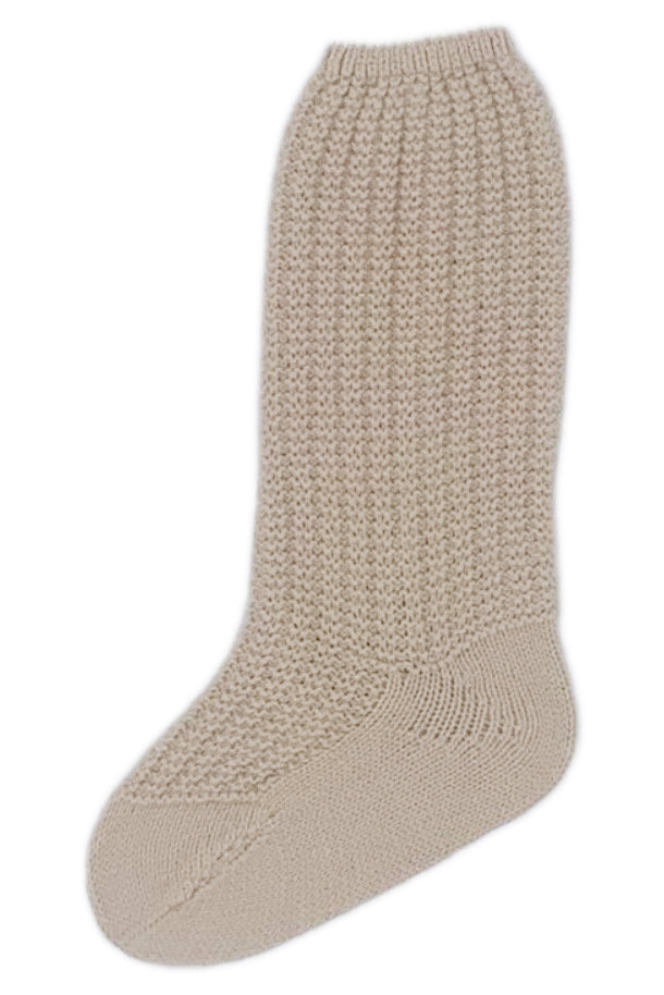 Camel & Cream Knit Knee High Socks