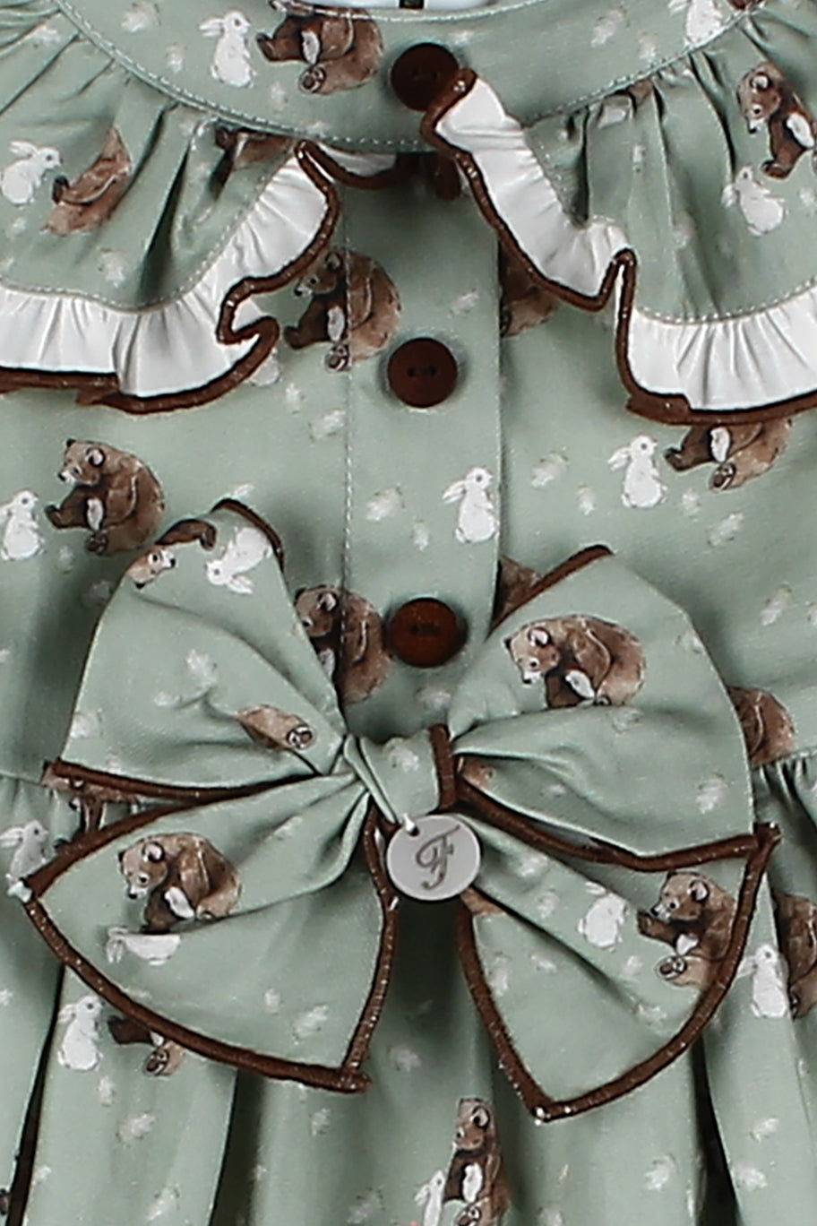 "Eden" Sage Green Bear Dress