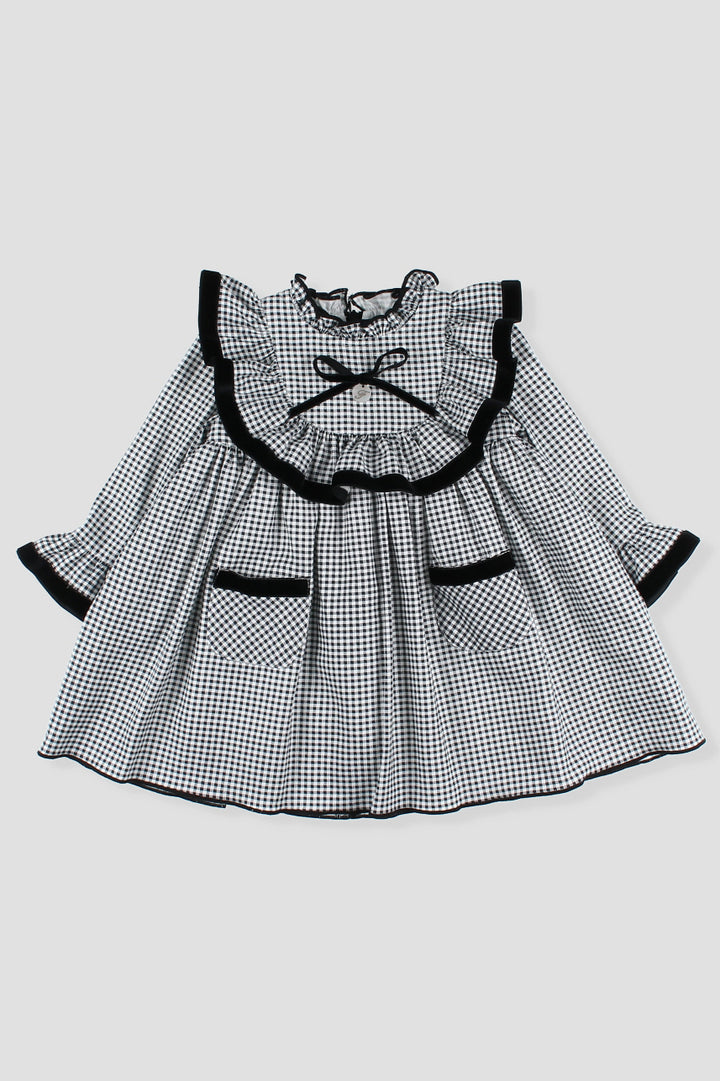 "Nora" Black Gingham Dress