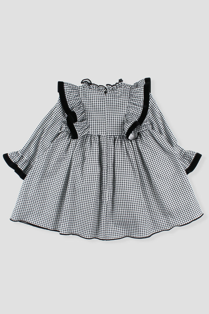 "Nora" Black Gingham Dress