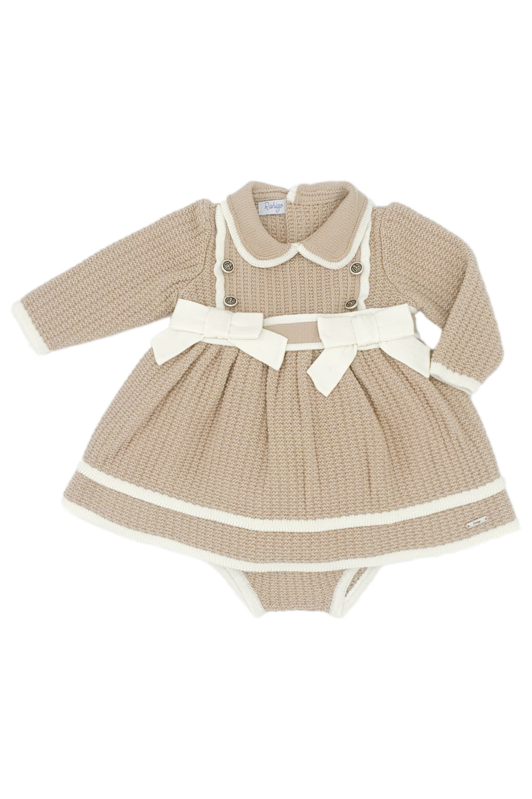 "Indie" Camel & Cream Knit Dress & Bloomers