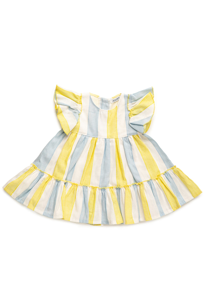 "Ginny" Yellow & Blue Striped Dress