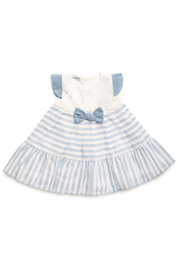 "Lacy" Sky Blue Striped Dress