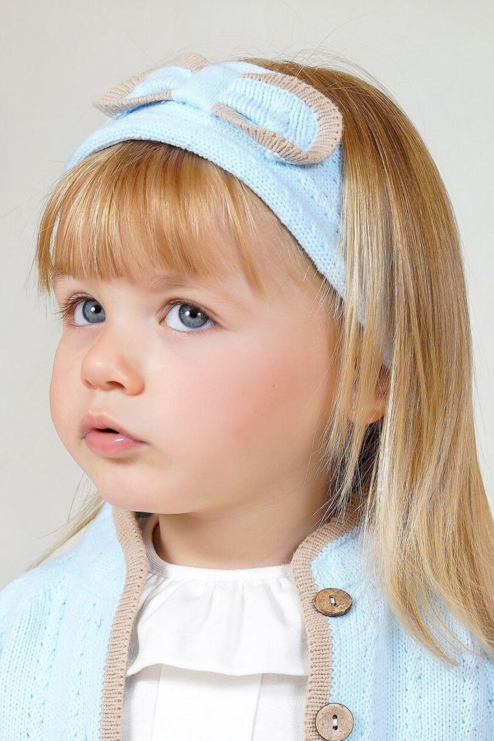Baby Blue & Camel Bow Headband