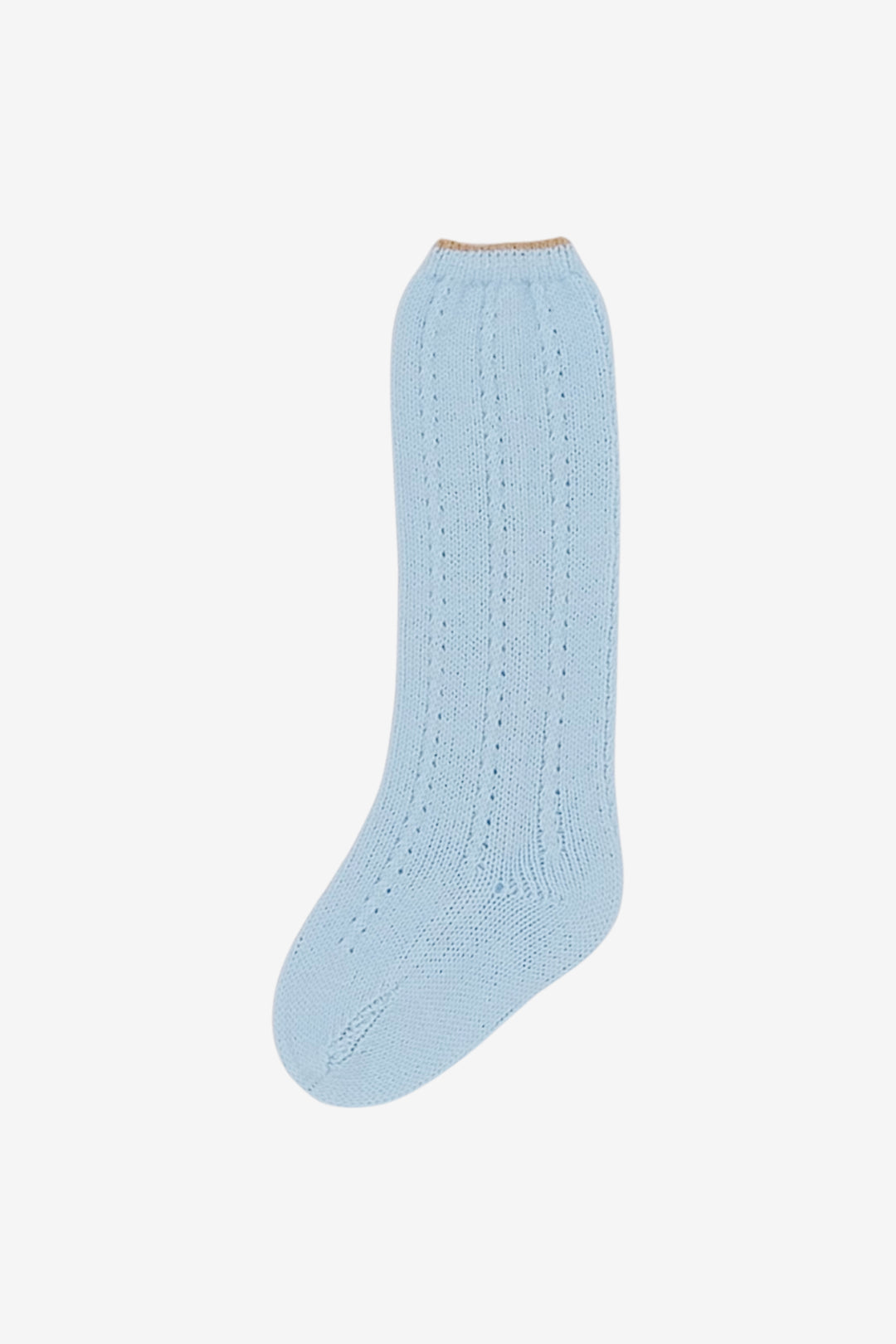 Baby Blue & Camel Knee-High Socks