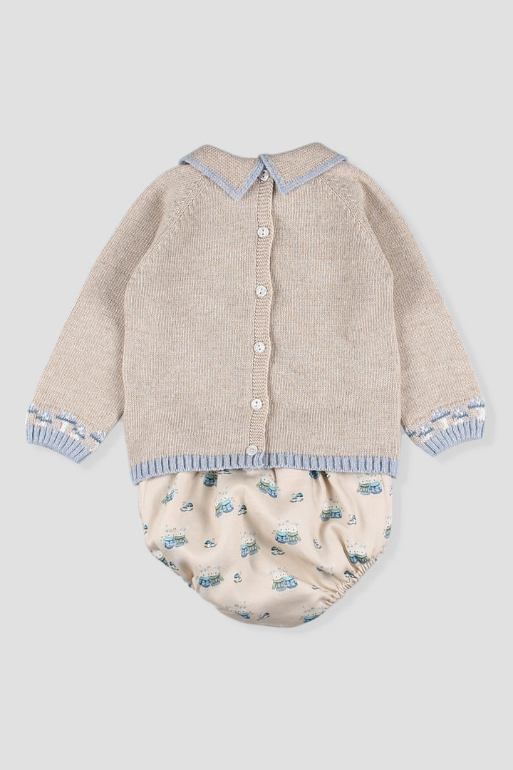 "Rupert" Stone Knitted Bunny Top &amp; Jam Pants