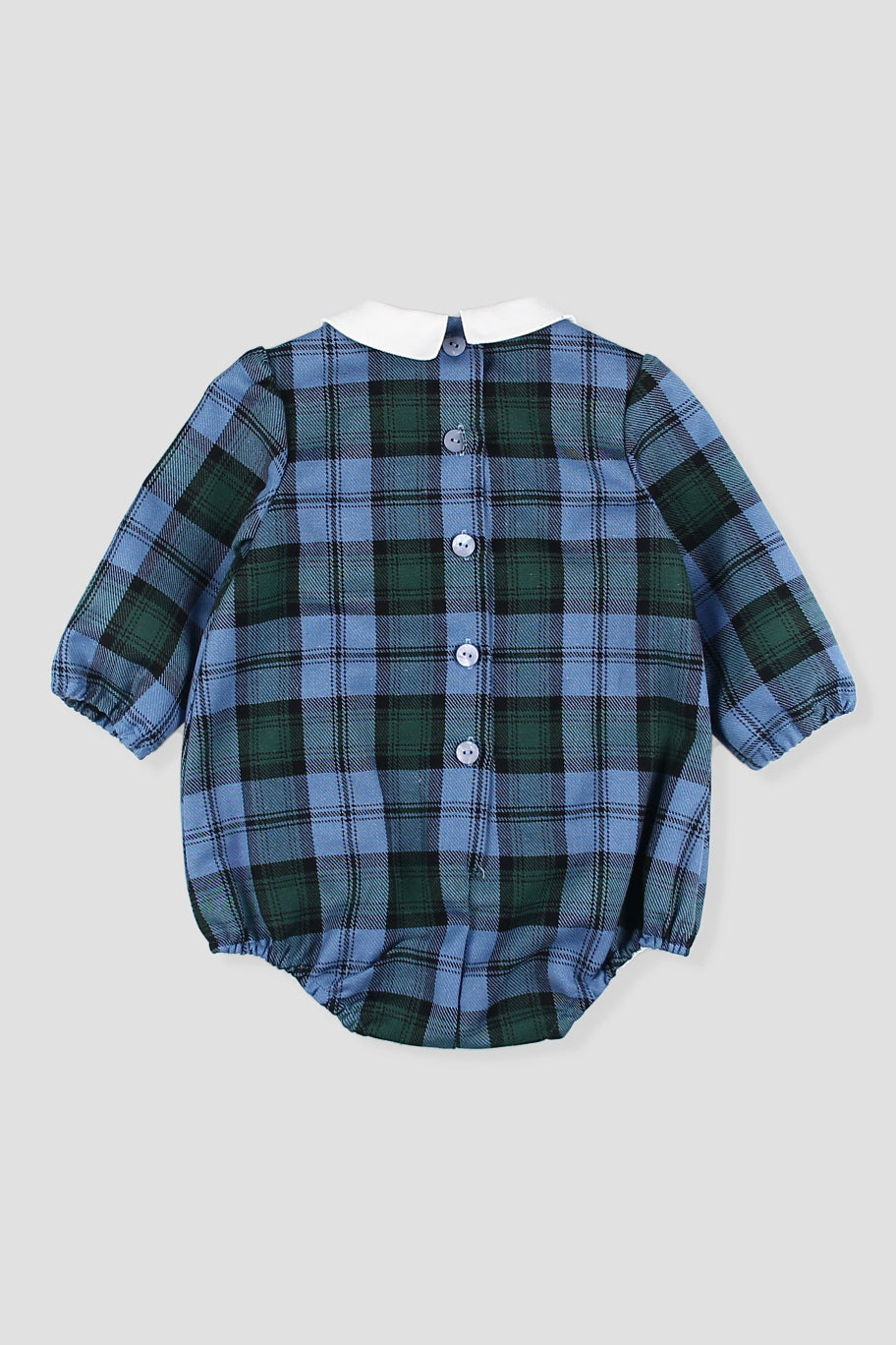 "Sebastian" Cornflower Blue Tartan Romper