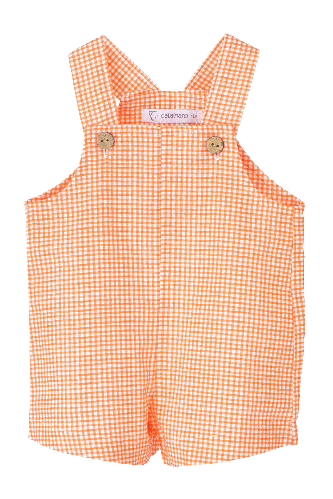 "Reginald" Orange Gingham Dungarees