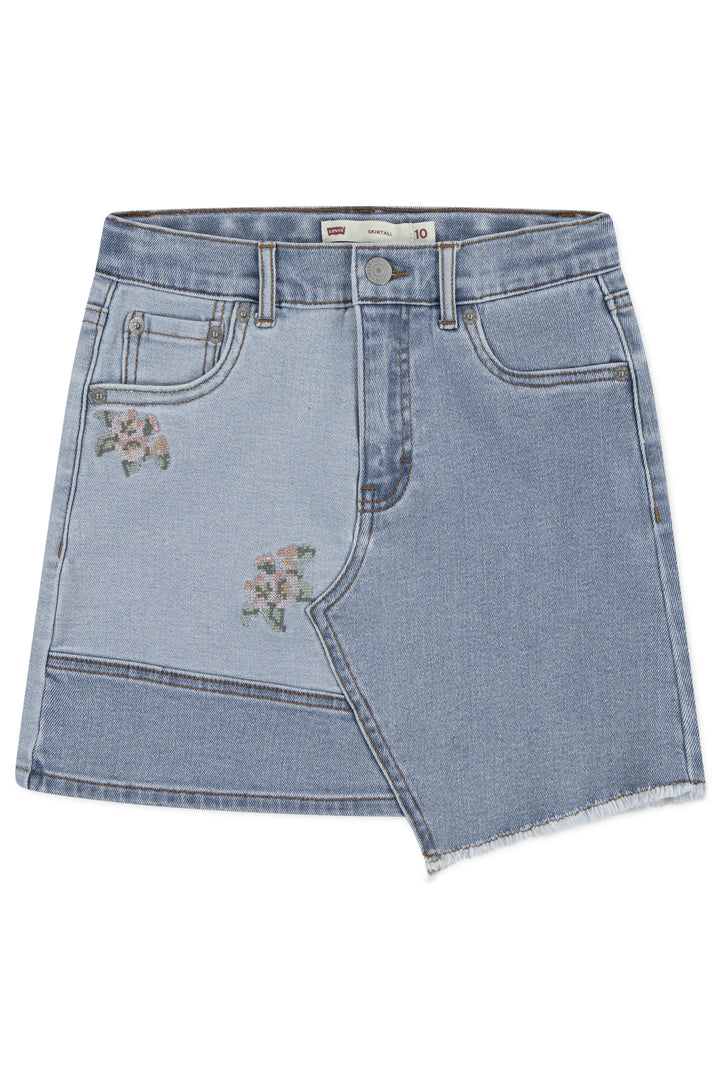 Cross-Stitch Floral Denim Skirt – Fully Baked