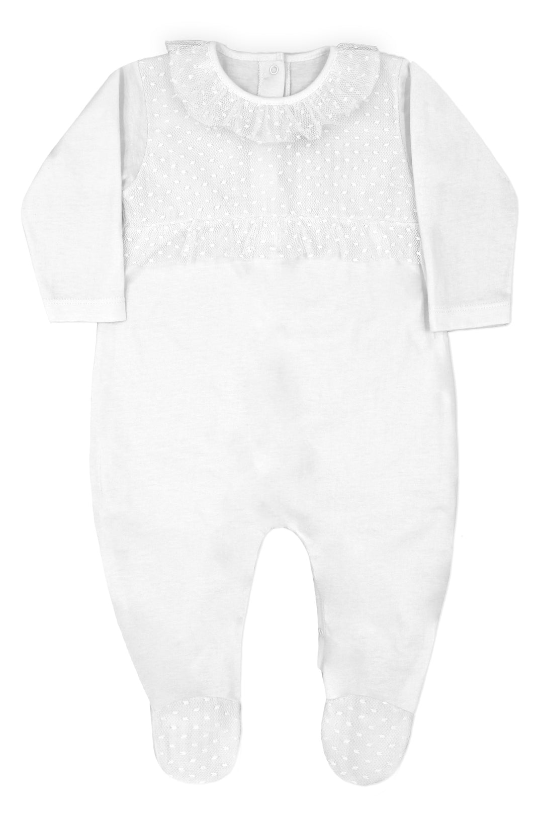 Rapife PREORDER "Anna" White Tulle Sleepsuit | Millie and John