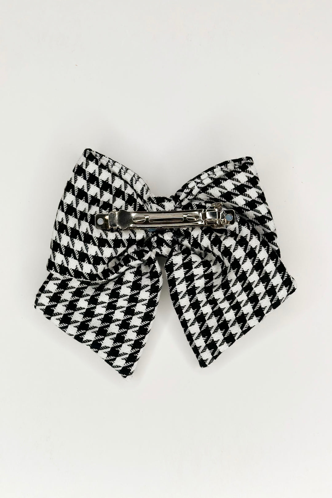 Black & White Houndstooth Hair Bow