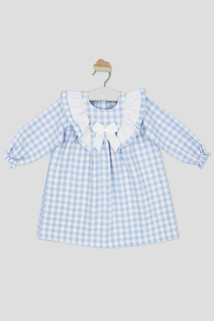 "Darcey" Pale Blue Gingham Dress