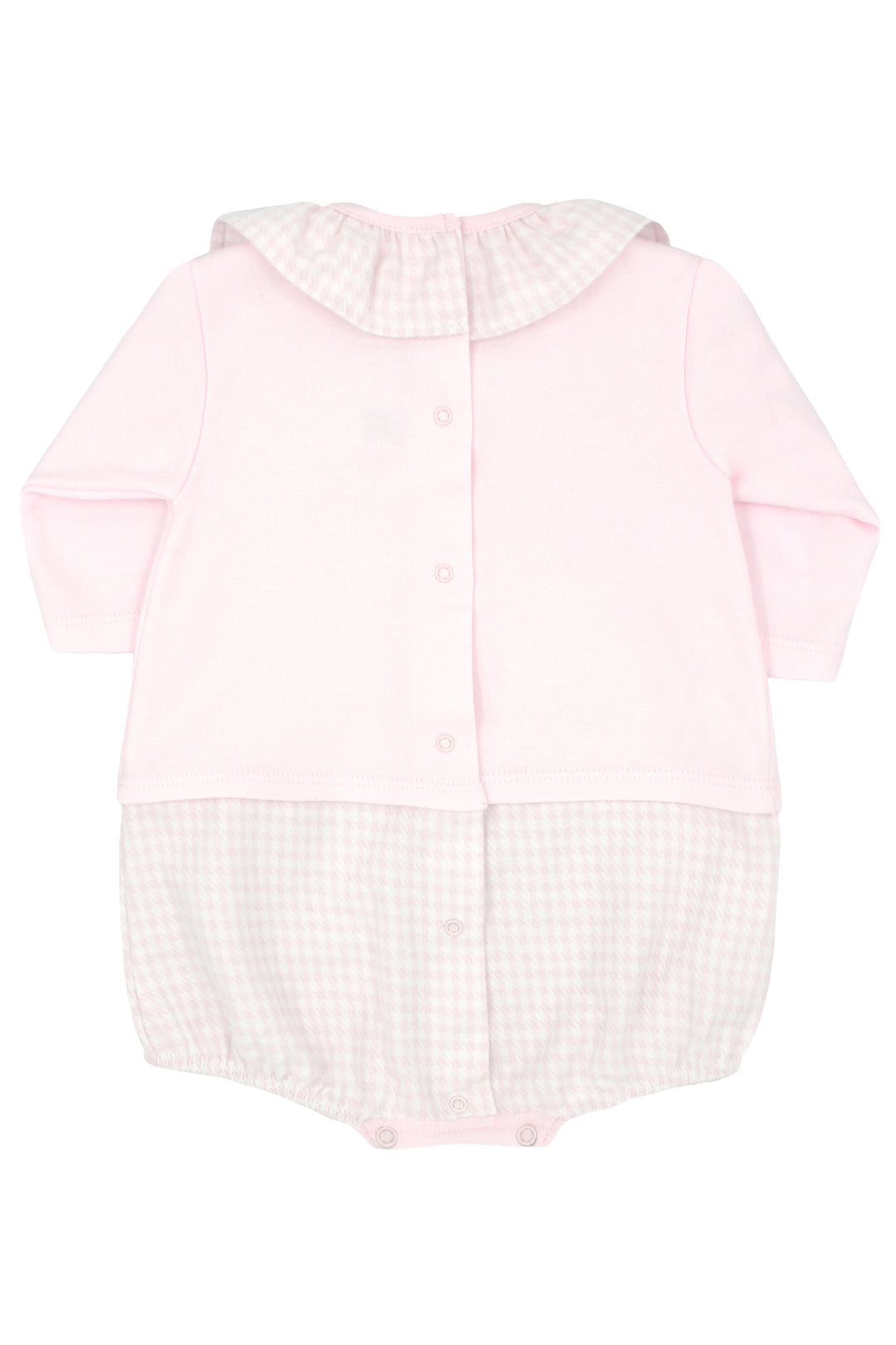 Rapife "Maryam" Pink Houndstooth Romper | Millie and John