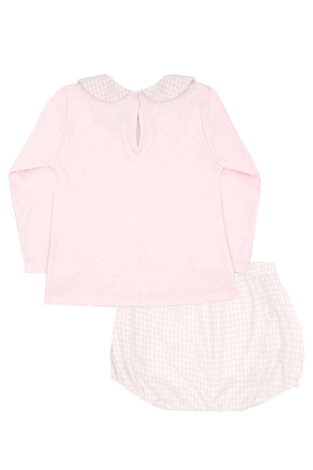Rapife "Adalira" Pink Houndstooth Top & Bloomers | Millie and John