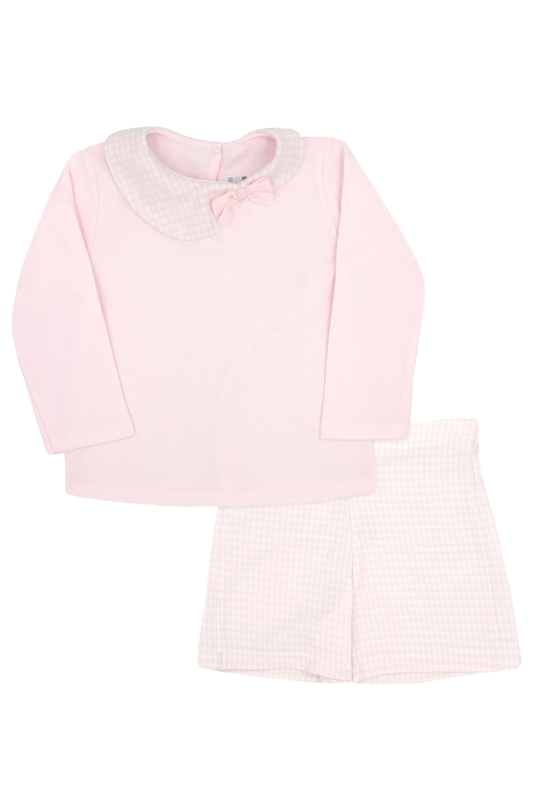 Rapife "Alison" Pink Houndstooth Top & Shorts | Millie and John