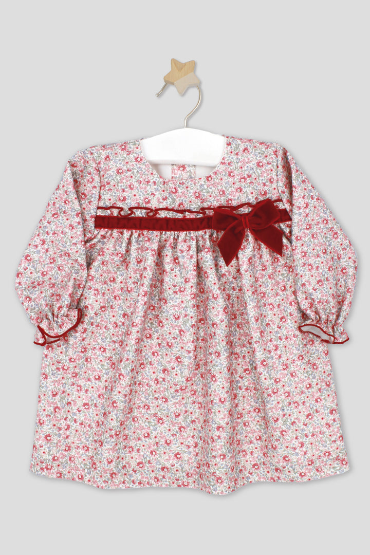 "Esperanza" Burgundy Vintage Floral Dress