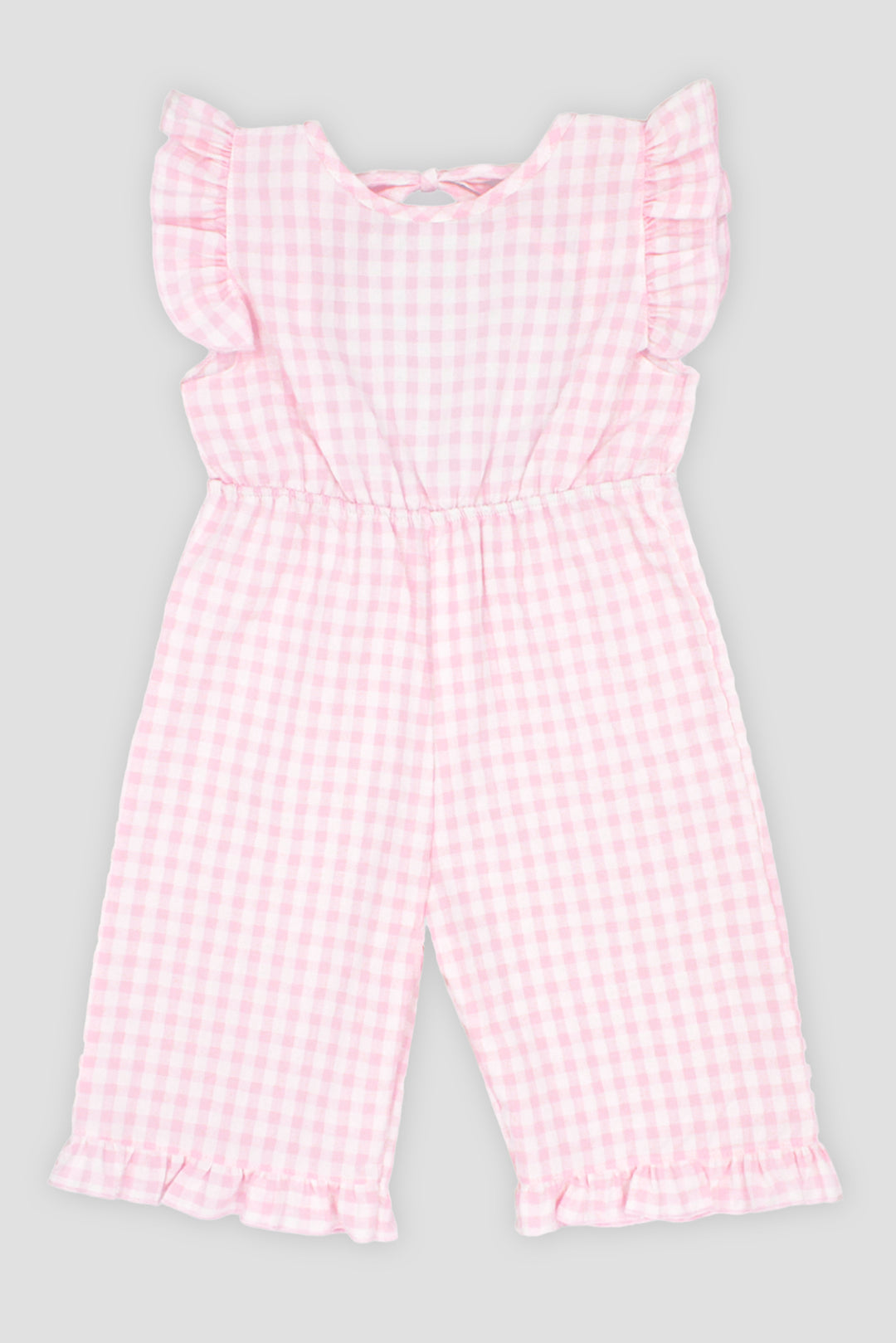 "Mabel" Baby Pink Gingham Jumpsuit