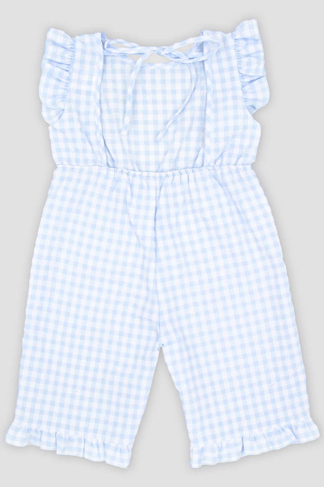 "Mabel" Baby Blue Gingham Jumpsuit